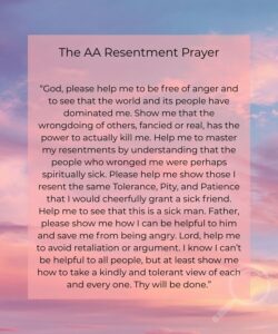 aa resentment prayer